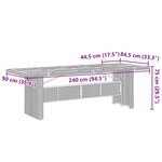 vidaXL Ensemble de bistro de jardin 9 Pièces coussins gris poly rotin