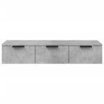 vidaXL Armoire murale Gris béton 102x30x20 cm Bois d'ingénierie