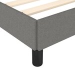 vidaXL Cadre de lit gris foncé 120x190 cm tissu