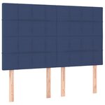 vidaXL Tête de lit à LED Bleu 144x5x118/128 cm Tissu