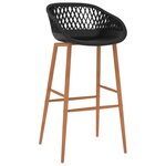 vidaXL Chaises de bar lot de 2 noir