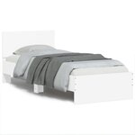 vidaXL Cadre de lit sans matelas avec lumières LED blanc 90x200 cm