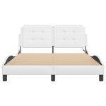 vidaXL Cadre de lit avec LED sans matelas blanc 140x190 cm