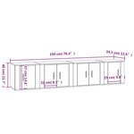 vidaXL Ensemble de meubles TV 4 Pièces Blanc Bois d'ingénierie