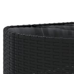 vidaXL Salon de jardin 5 Pièces avec coussins noir résine tressée