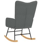 vidaXL Chaise à bascule Gris foncé Tissu