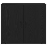 vidaXL Haut placard Noir Chêne 80x33x150 cm Bois d'ingénierie