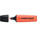 Surligneur BOSS ORIGINAL Pastel biseautée 2 - 5 mm corail pastel x 10 STABILO