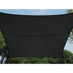 Perel Voile d'ombrage  perméable  respirant  5 x 5 m  180 g/m²  PEHD  carré  gris foncé
