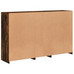 vidaXL Buffet avec lumières LED chêne fumé 162x37x100 cm