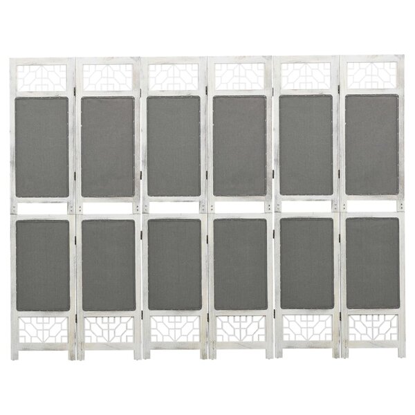 vidaXL Cloison de séparation 6 panneaux Gris 210x165 cm Tissu