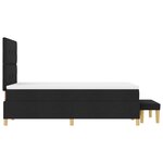 vidaXL Lit à ressorts avec matelas et banc noir 120x190 cm Tissu