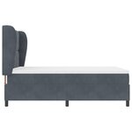 Lit Box Spring avec Matelas VidaXL Gris Foncé 140x200 cm Velours