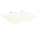 vidaXL Tissu de remplacement pour auvent Crème 4 5x3 5 m