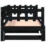 vidaXL Lit coulissant Noir 2x(80x200) cm Bois de pin massif