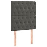vidaXL Têtes de lit 2 Pièces Gris foncé 80x7x78/88 cm Velours