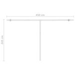 vidaXL Auvent manuel rétractable sur pied 450x300 cm Orange et marron