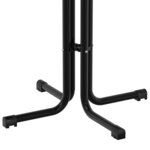 vidaXL Table à manger noir Ø80x110 cm bois d'ingénierie et acier