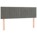 vidaXL Tête de lit à LED Gris clair 144x5x78/88 cm Velours