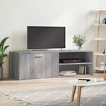 vidaXL Meuble TV sonoma gris 120x34x37 cm bois d'ingénierie