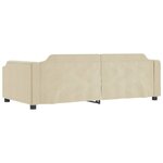 vidaXL Lit de jour avec gigogne et tiroirs sans matelas crème 90x200cm