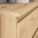 Commode CHELSEA 6 tiroirs - 154 cm x 42 2 x 79 9 - chêne artisan