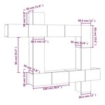 vidaXL Ensemble de meubles TV 9 Pièces Chêne sonoma Bois d'ingénierie