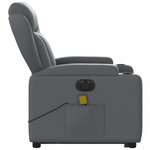 vidaXL Fauteuil inclinable de massage électrique gris similicuir