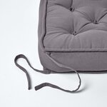 Galette de chaise coussin rehausseur en coton Gris ardoise  40 x 40 x 10 cm - HOMESCAPES