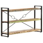 vidaXL Bibliothèque 3 niveaux 140x30x80 cm Bois de récupération massif