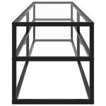 Vidaxl meuble tv noir avec verre trempé 160x40x40 cm