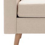 vidaXL Ensemble de canapés 2 Pièces Tissu Crème