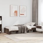 vidaXL Cadre de lit sans matelas chêne marron 100x200 cm