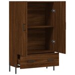 vidaXL Buffet haut chêne marron 69 5x31x115 cm bois d'ingénierie