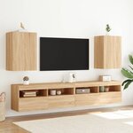 vidaXL Meuble TV mural chêne sonoma 40 5x30x60 cm bois d'ingénierie