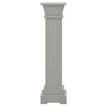 vidaXL Support pilier classique carré pour plantes Gris 17x17x66cm MDF