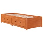 vidaXL Lit de jour sans matelas cire marron 90x200 cm bois pin massif
