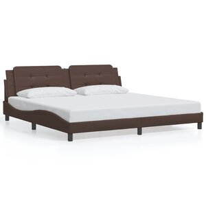 vidaXL Cadre de lit sans matelas marron 200x200 cm similicuir
