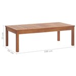 vidaXL Salon de jardin 4 Pièces avec coussins Bois d'acacia solide