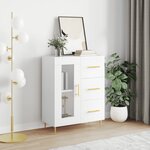 vidaXL Buffet blanc 69 5x34x90 cm bois d'ingénierie