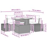 vidaXL Ensemble de 5 Pièces de Canapés de Jardin avec Coussins Beige en Rotin Synthétique