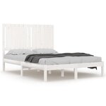 vidaXL Cadre de lit sans matelas blanc 120x190 cm bois massif