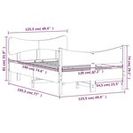 vidaXL Cadre de lit sans matelas blanc 120x190 cm bois de pin massif