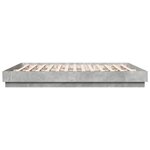 vidaXL Cadre de lit sans matelas gris béton 180x200 cm
