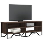 vidaXL Meuble TV chêne marron 122x34x41 cm bois d'ingénierie