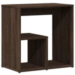 vidaXL Table d'appoint Chêne marron 50x30x50 cm Bois d'ingénierie