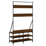 vidaXL Porte-vêtements et rangement des chaussures chêne marron