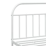vidaXL Cadre de lit métal avec tête de lit/pied de lit blanc 200x200cm