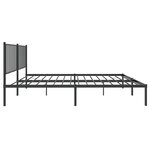 vidaXL Cadre de lit métal sans matelas et tête de lit noir 160x200 cm