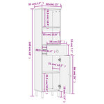 vidaXL Armoire de salle de bain 38x33x160 cm bois massif de manguier